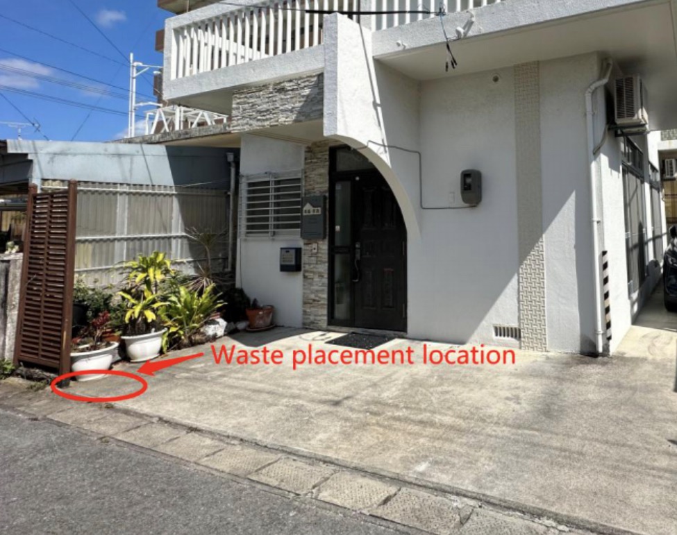 Waste placement location
